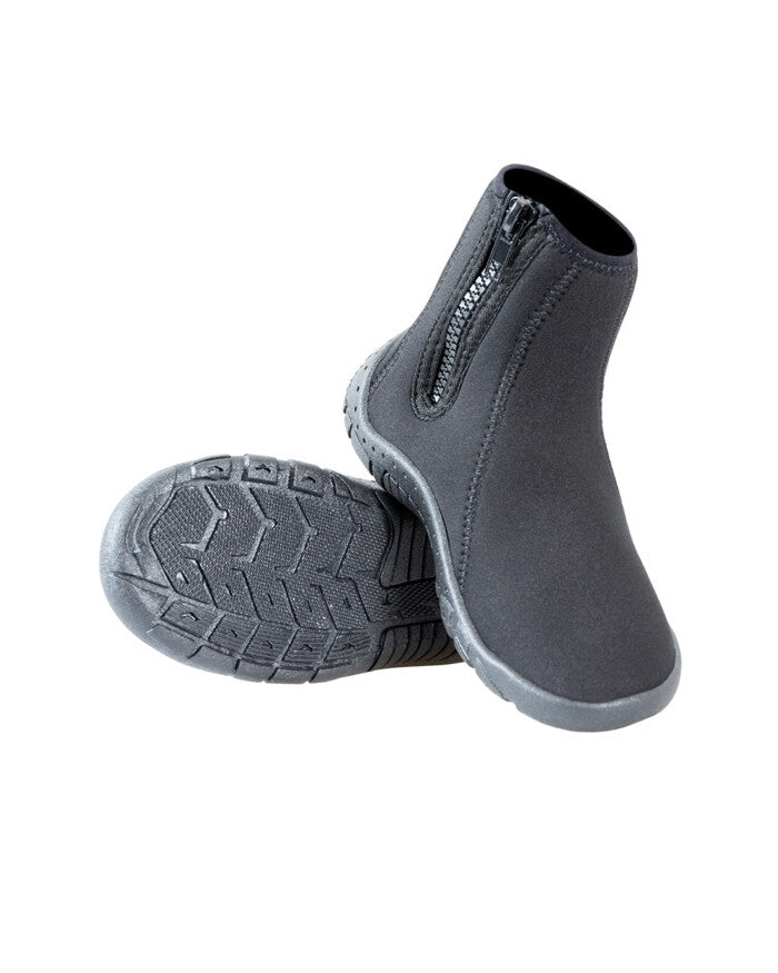 Two Bare Feet Neoprene Zipped Junior Wetsuit Aqua Boots (Black)