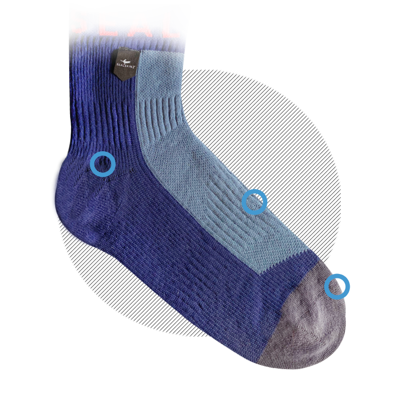 Seal Skinz Waterproof Cold Weather Mid Length Sock with Hydrostop