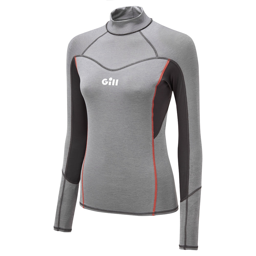 Gill Eco Pro Rash Vest Long Sleeve Grey-Womens