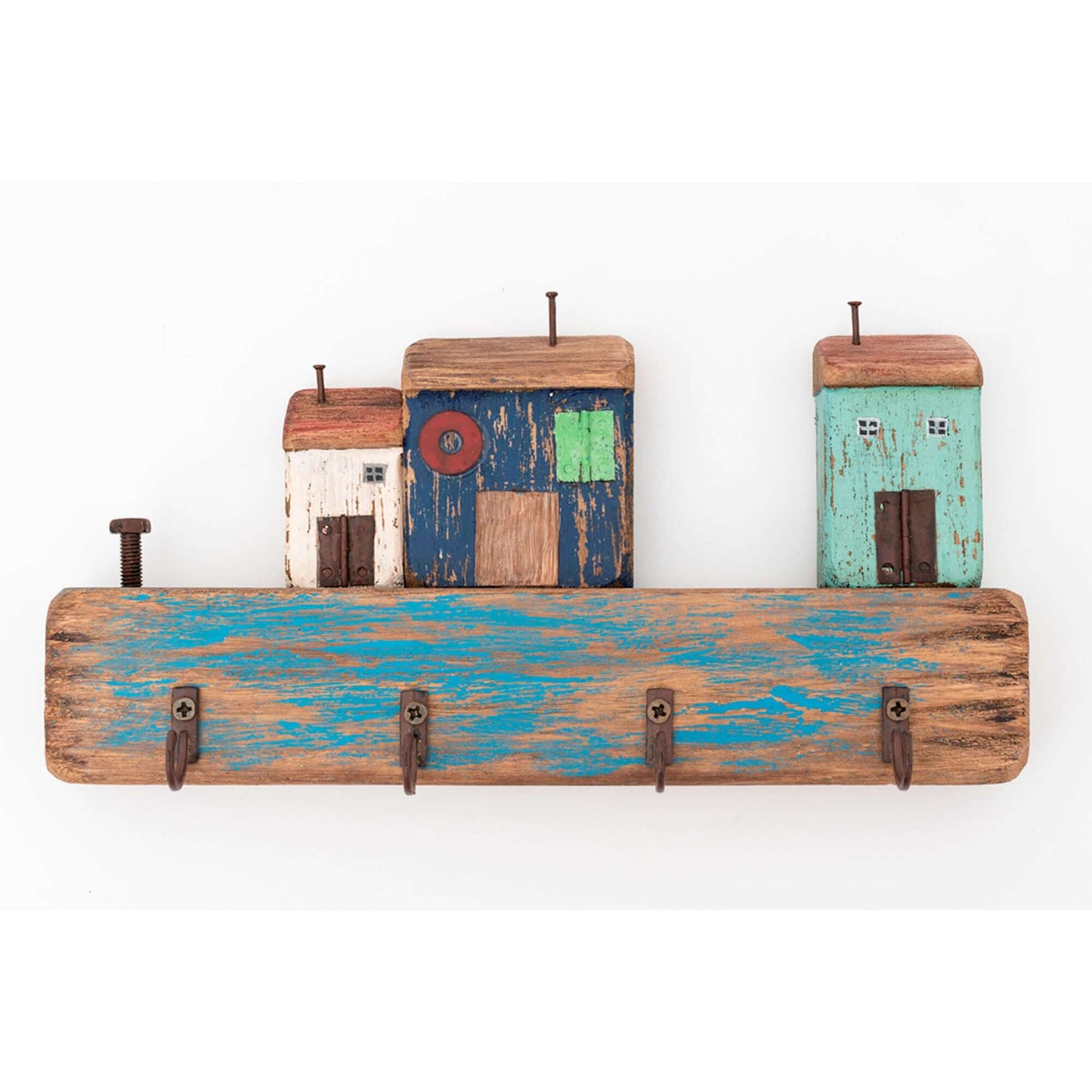 Driftwood Little Houses Coat Rack