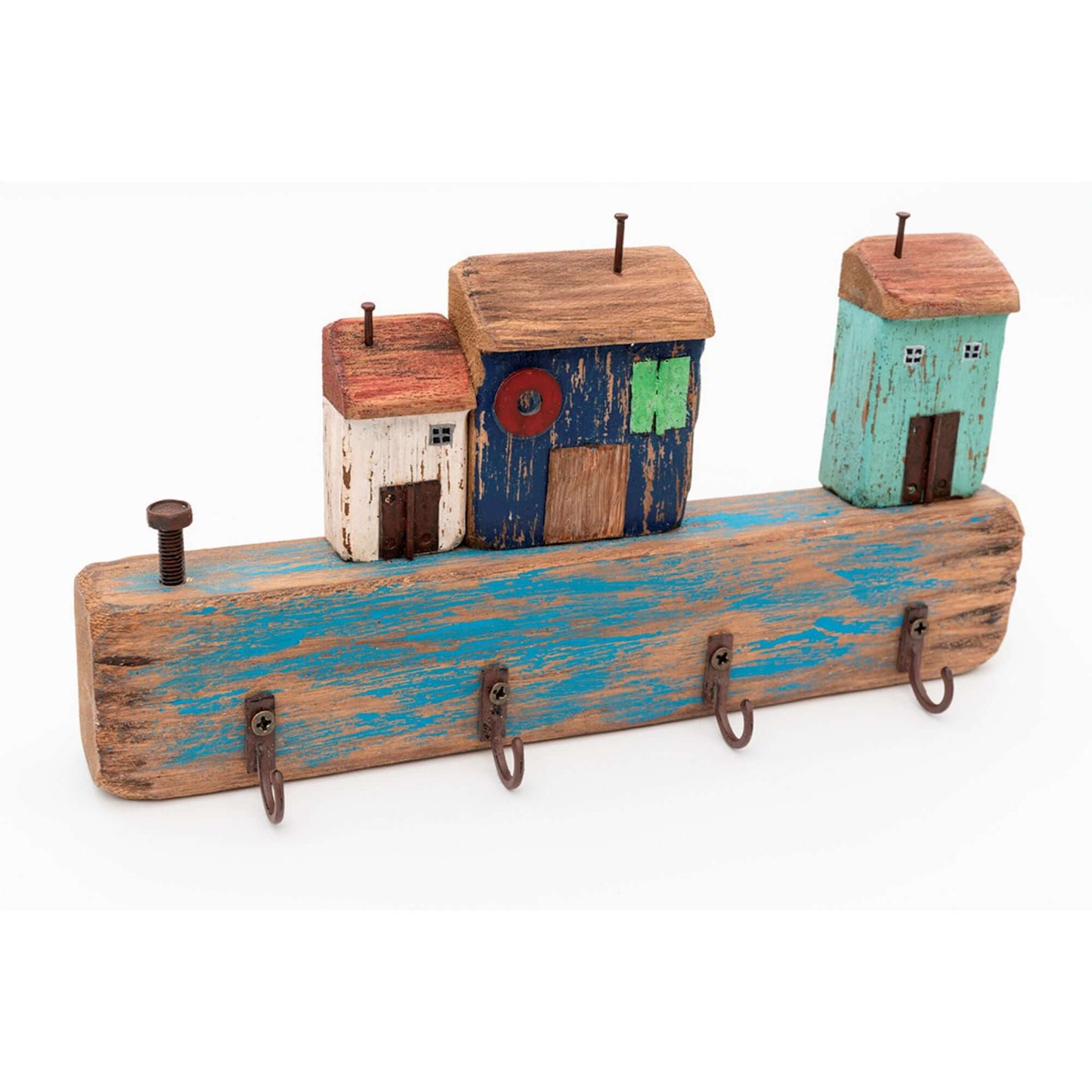 Driftwood Little Houses Coat Rack