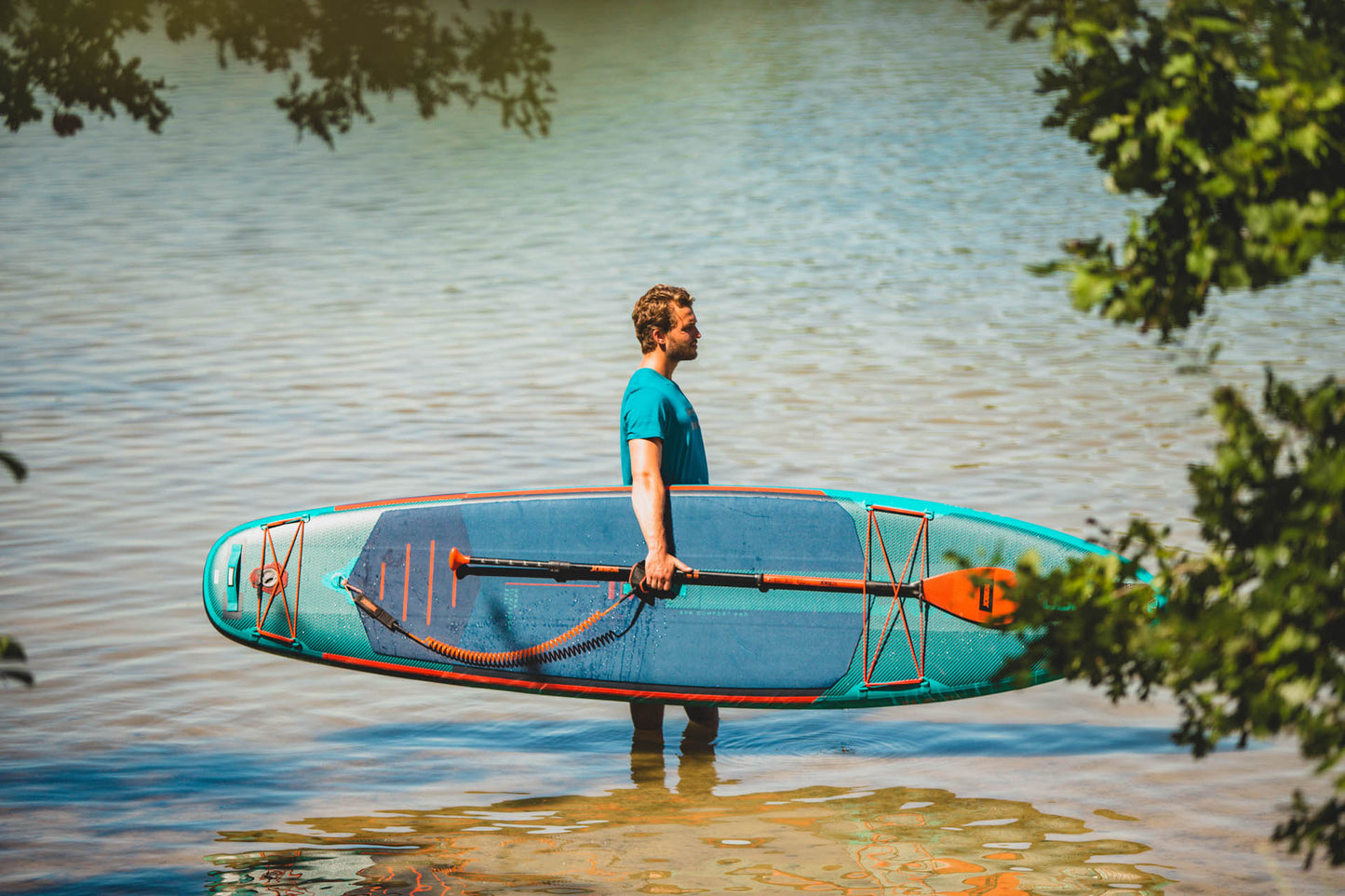 Jobe Fiberglass SUP Paddle Orange 3-piece