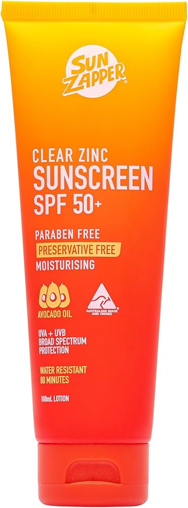 Sun Zapper Clear Zinc Oxide Sun Cream SPF 50+ Zinc Oxide Mineral Sunscreen 100ml