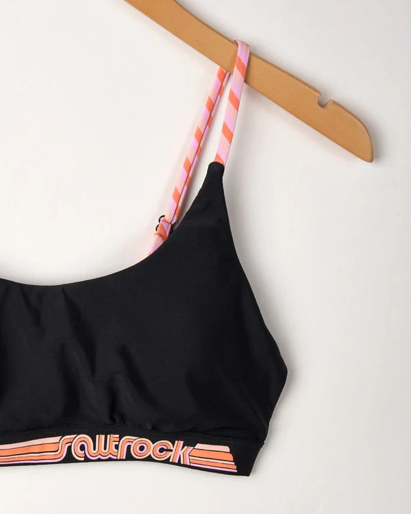 Saltrock - Cleo - Recycled Womens Retro Bikini Top - Black