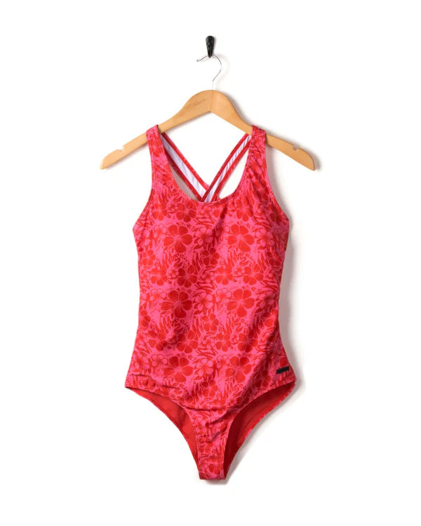 Saltrock - Corrine Hibiscus - Recycled Womens Swimsuit - Pink