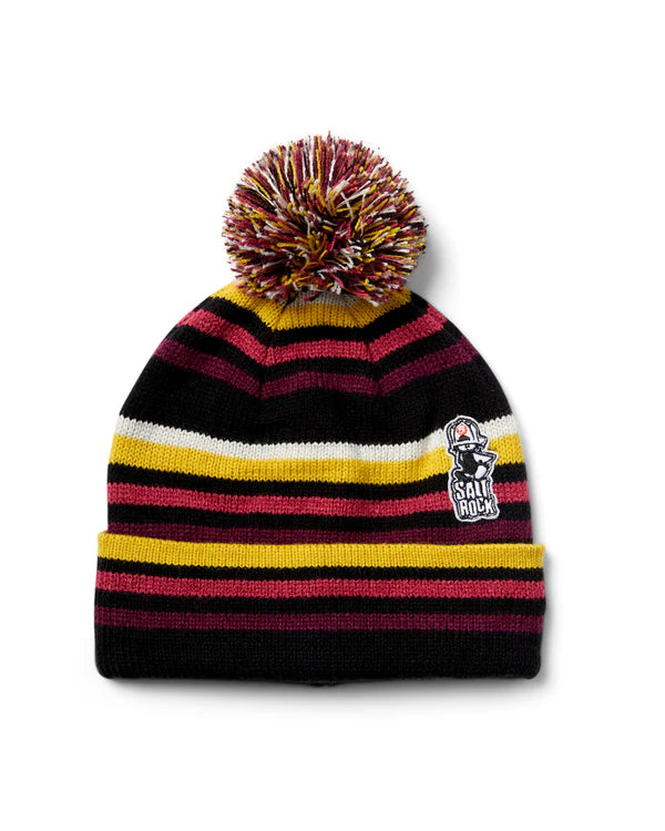 Saltrock - Now Stripe - Kids Bobble Hat - Black