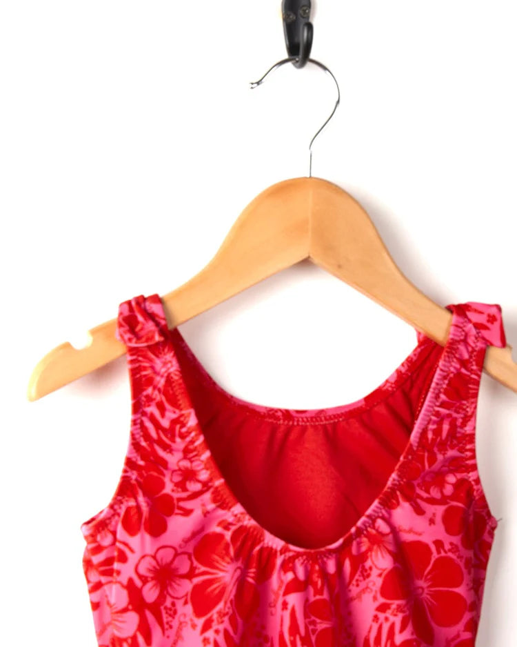 Saltrock -Sunny Hibiscus - Recycled Kids Swimsuit - Pink