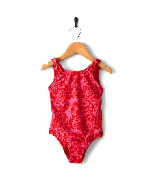 Saltrock -Sunny Hibiscus - Recycled Kids Swimsuit - Pink