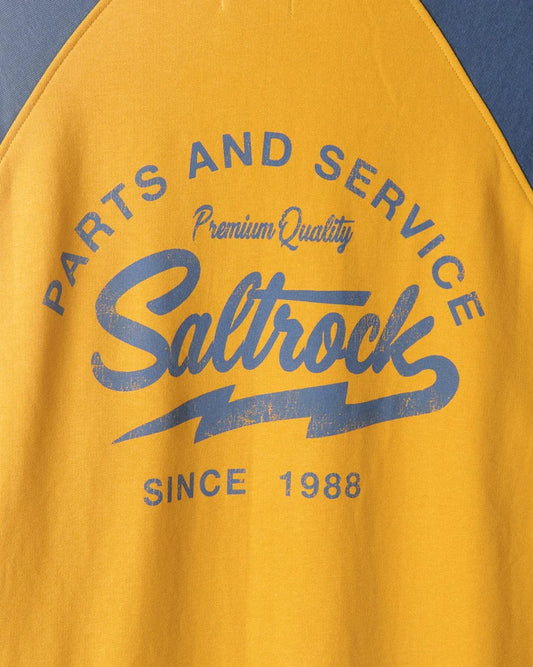 Saltrock - Vegas Script - Mens Pop Raglan Hoodie - Yellow