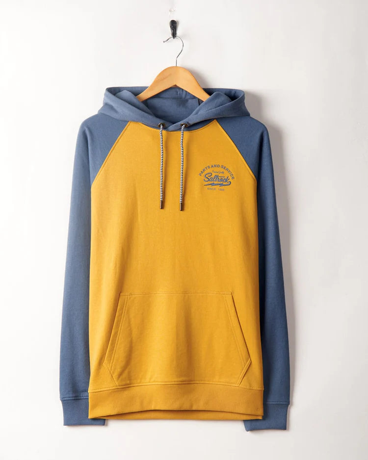 Saltrock - Vegas Script - Mens Pop Raglan Hoodie - Yellow