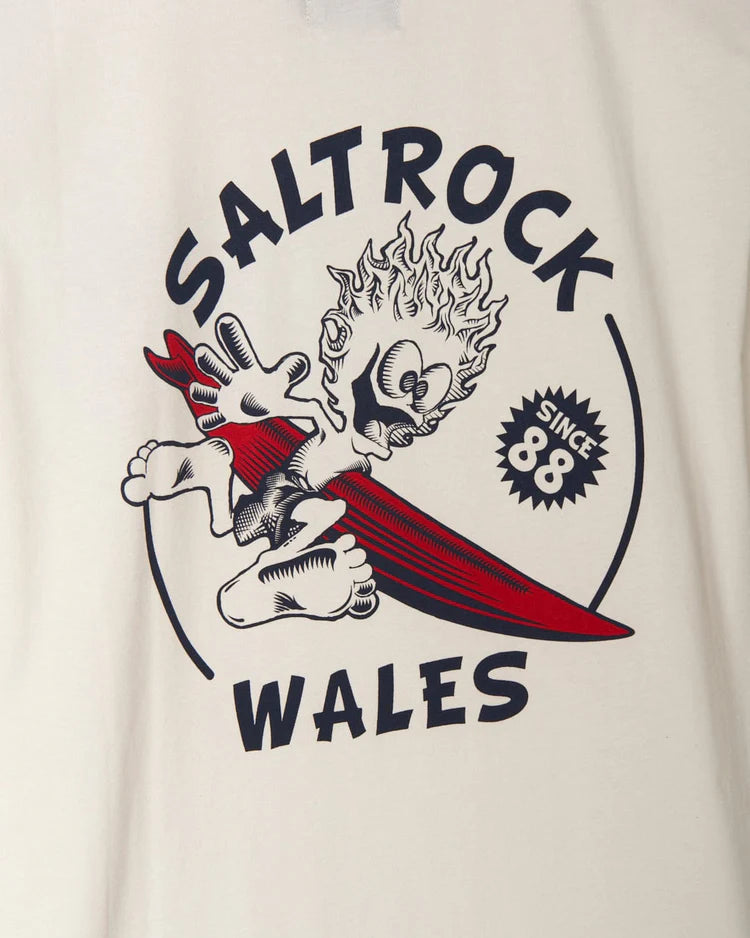 Saltrock - Wave Rider Wales - Mens Short Sleeve T-Shirt - White