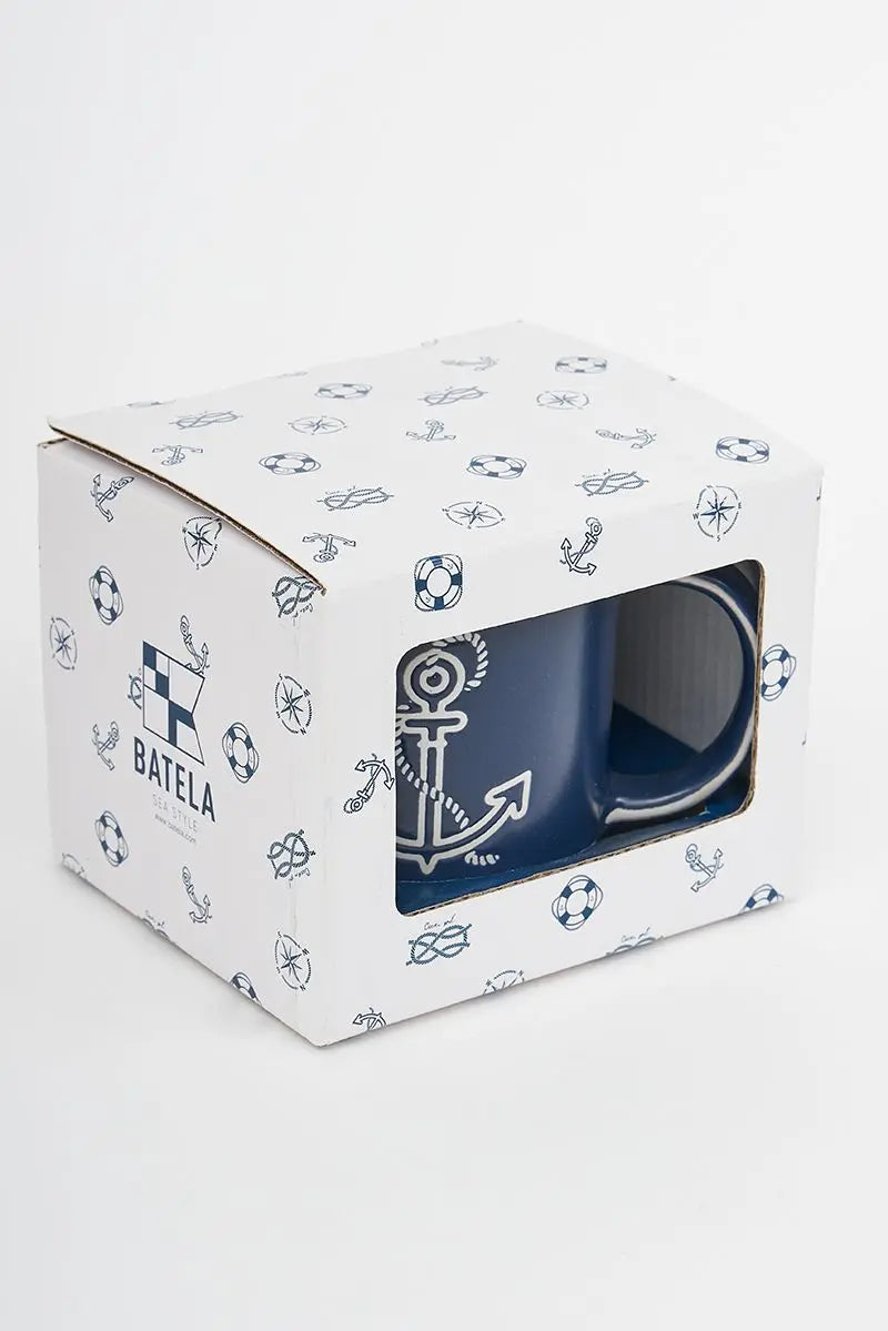 Boxed Ceramic 'Anchor' Mug