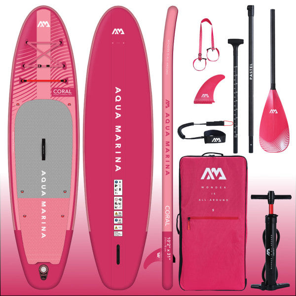 Aqua Marina CORAL Advanced All Round iSUP - 10'2" Raspberry Pink