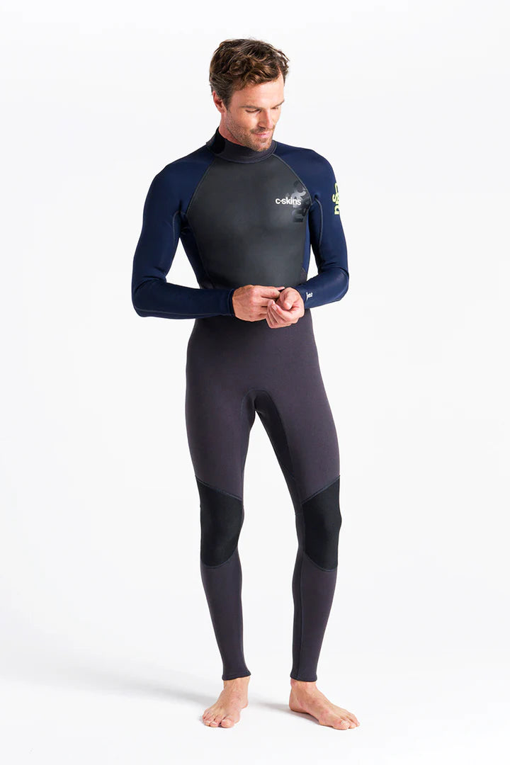 C-SKINS ELEMENT 3:2 STEAMER WETSUIT Anthracite/Slate/Lime