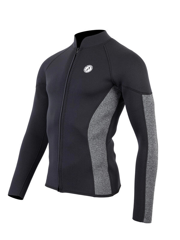Two Bare Feet Perspective Full Zip 2.5mm Wetsuit Jacket (Black/Grey)