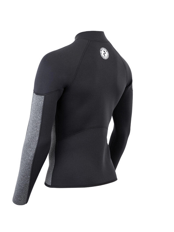 Two Bare Feet Perspective Full Zip 2.5mm Wetsuit Jacket (Black/Grey)