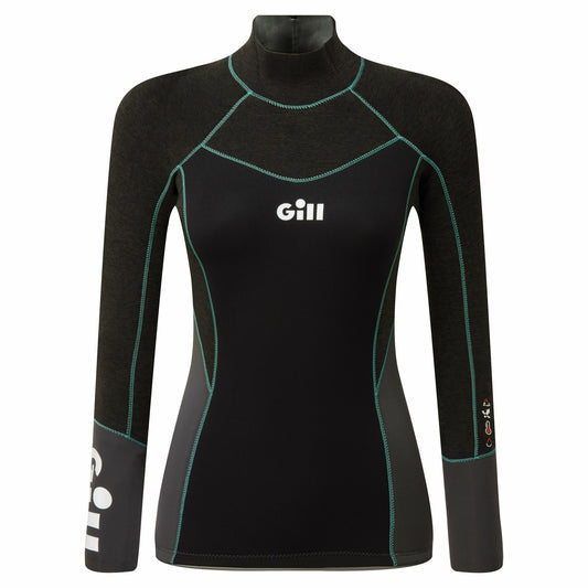 Gill Women's Zen Therm Wetsuit Top Black 2.5mm Size 14