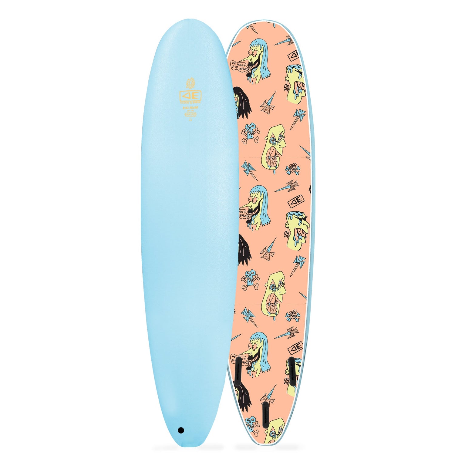 Ocean + Earth 8'0 Blue Brains Ezi Rider Softboard – Môr Watersports