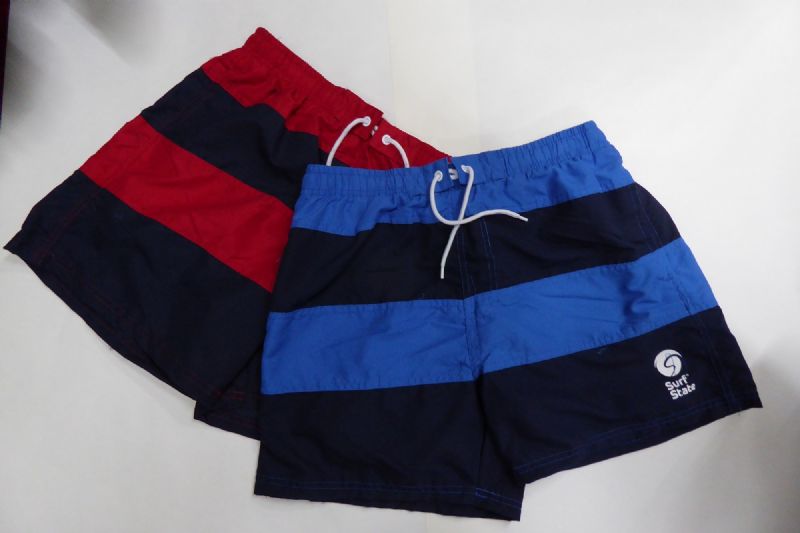 Boys Striped Swim Shorts - Assorted Colours