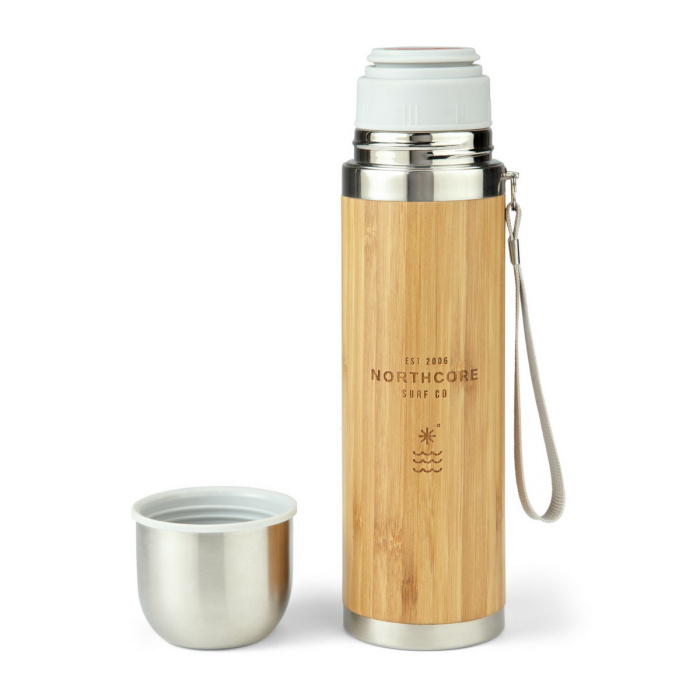 NorthCore Bamboo Stainless Steel Thermos Flask 360ml