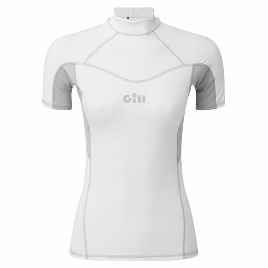 Gill Pro Rash Vest Short Sleeve- White-Womens
