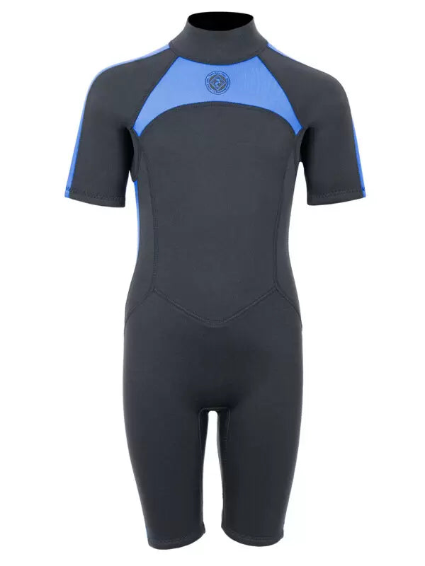 Two Bare Feet Flare Junior Shorty Wetsuit Black/Blue
