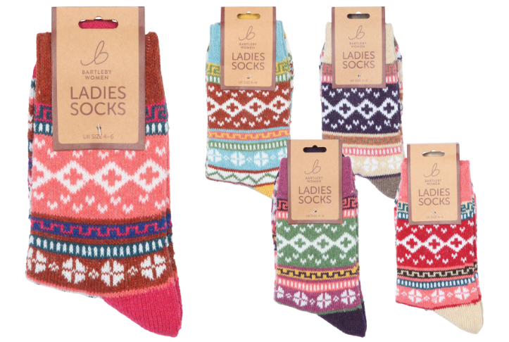 Bartleby Ladies patterned socks