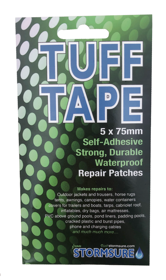 TUFF TAPE SELF ADHESIVE WATERPROOF REPAIR PATCHES 5-PACK 75MM