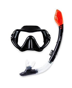 Two Bare Feet Adult Silicone Dry Top Snorkel & Mask